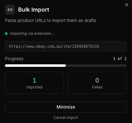 Import Progress View