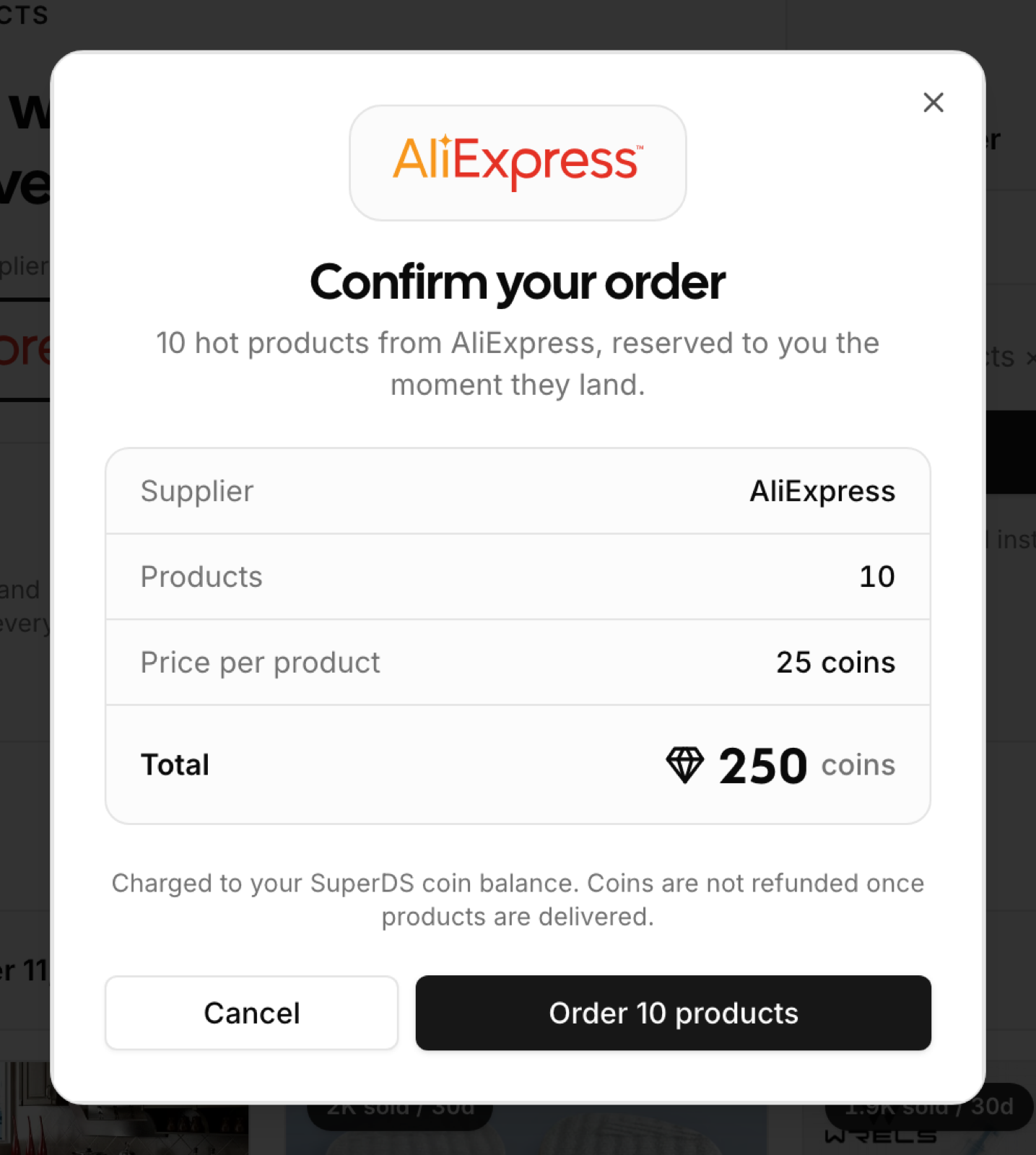 Confirm your order